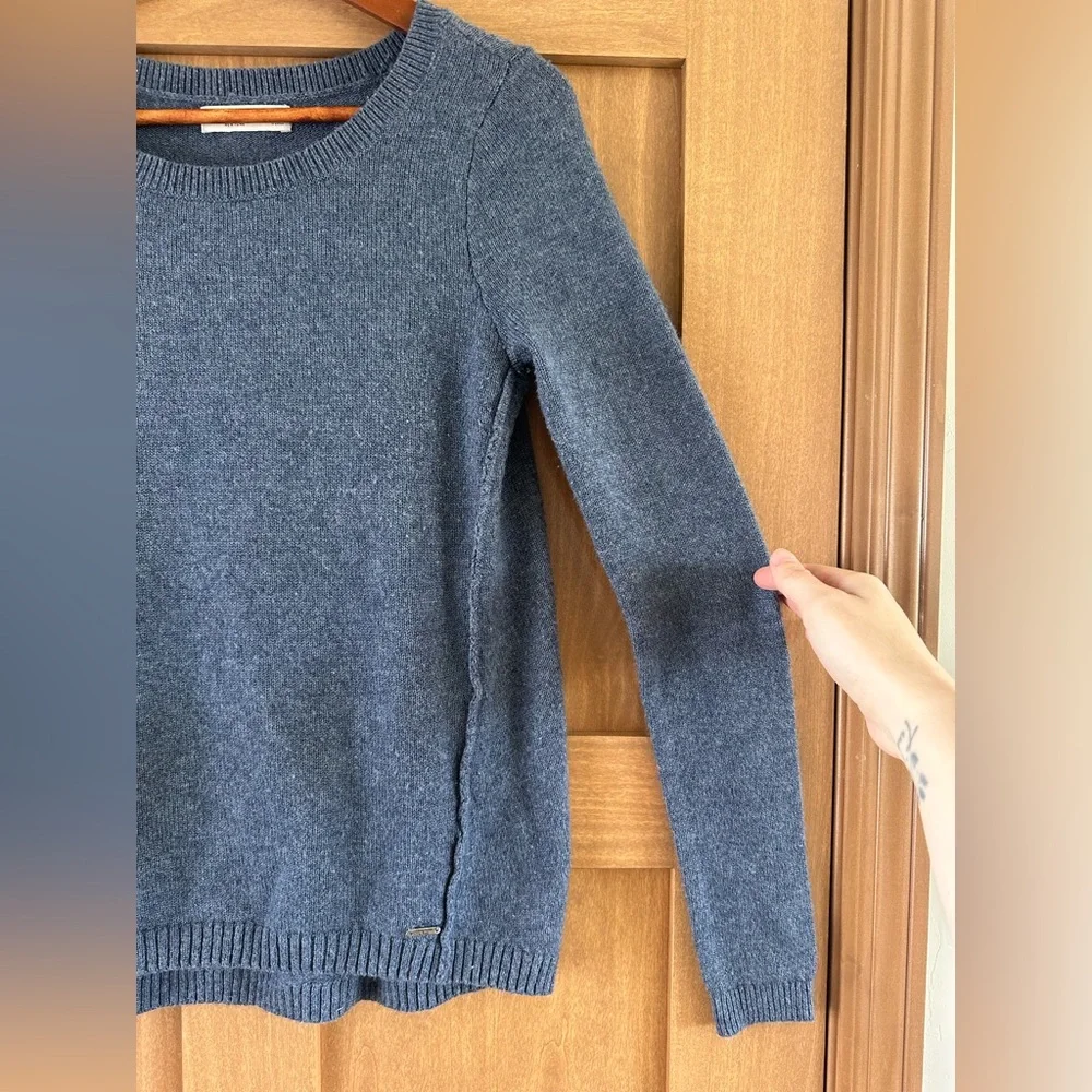 Abercrombie & Fitch Wool Blend Navy Pullover Crewneck Sweater size M - Picture 3 of 11